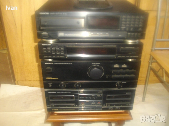 KENWOOD КОМПОНЕНТНА СИСТЕМА CD ПЛЕЙЪР УСИЛВАТЕЛ ДВОЕН КАСЕТЕН ДЕК РЕСИЙВЪР ТУНЕР С КАБЕЛИТЕ КАТО НОВ, снимка 3 - Аудиосистеми - 54315325