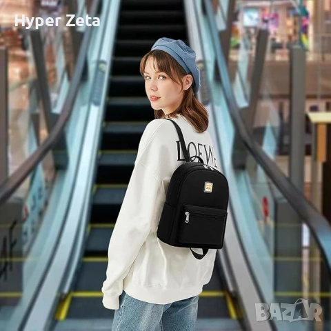 Дамска черна раница Cute Backpack модерна и удобна, снимка 5 - Чанти - 54155167
