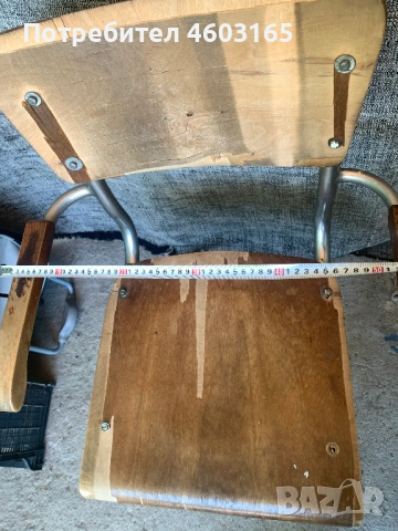 Стар стол Thonet S43 с подлакътници, проектиран от Март Щам, снимка 5 - Антикварни и старинни предмети - 54346164