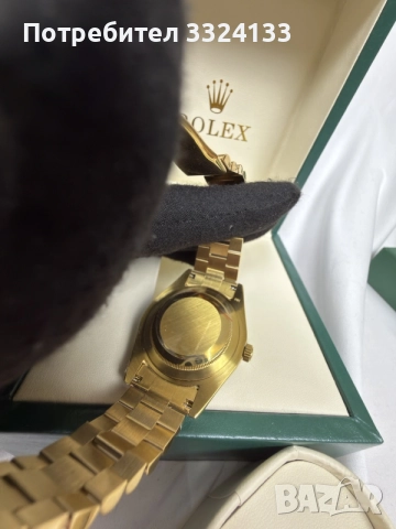 Rolex Day-Date 40 mm President Bracelet Yellow Gold 18K Green Dial, снимка 4 - Мъжки - 55608749