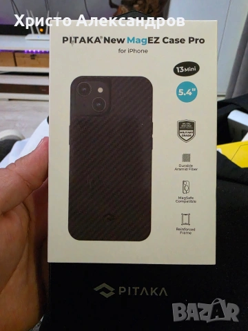 Кейс Pitaka MagEZ Case Pro за iPhone 13 mini (5.4") – Арамид, Военна защита, MagSafe #27, снимка 2 - Калъфи, кейсове - 54543858