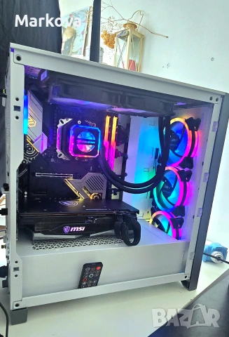 Мощен геймърски компютър • RX 6700 XT 12GB • Ryzen 5 5600G • X570 Taichi WiFi • Водно охлаждане, снимка 5 - Геймърски - 55146493