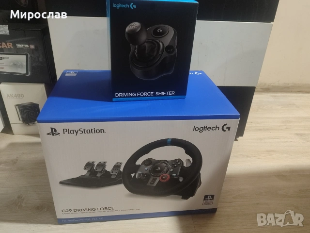 Logitech g29+shifter на 2 месеца, снимка 4 - Друга електроника - 54581124