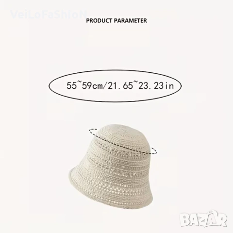 Нова дамска лятна шапка в четири цвята , снимка 3 - Шапки - 54303192