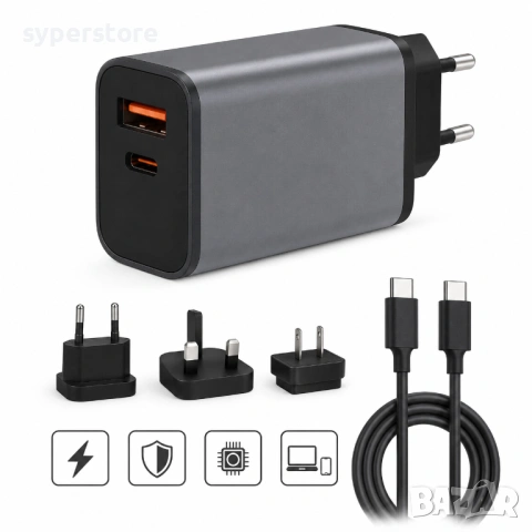 Зарядно за път 150W USB-C USB-A PPS QC PD супер бързо SP01416 PKG121, 150W обща мощност