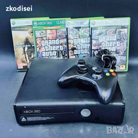 Конзола XBOX - 360s с 1бр. джойстик и 4бр. игри