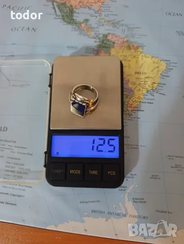 Сребърен пръстен с 14к злато