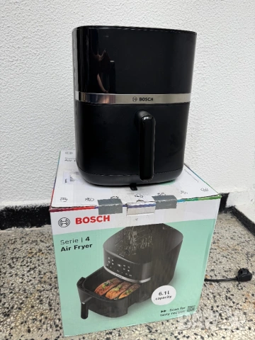 Фритюрник с Горещ Въздух Еърфрайър Bosch Series 4 MAF462B0 6.1L, Двойно Нагряване, 2050W!