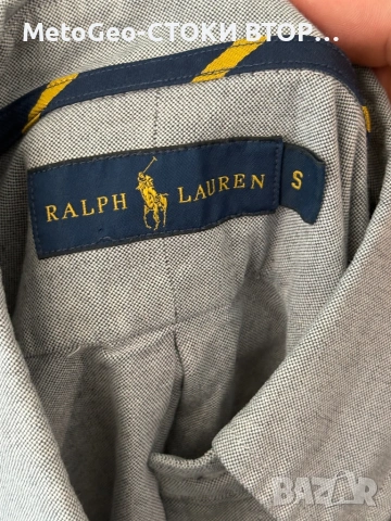 Оригинална мъжка риза Polo Ralph Lauren – Oxford Shirt, Сив меланж, снимка 7 - Ризи - 54425605