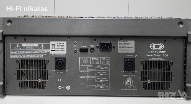 професионален активен мишпулт стъпало усилвател активен миксер DYNACORD PowerMate PM 1000-2, снимка 8 - Ресийвъри, усилватели, смесителни пултове - 55045222