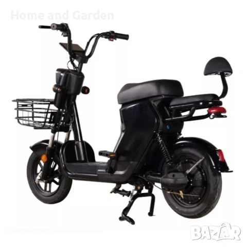 🛵 Електрическа тротинетка-скутер с кош — черна и червена 🖤❤️, снимка 2 - Скейтборд, ховърборд, уейвборд - 54036811