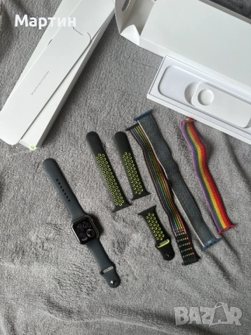 Apple Watch Series 8 Graphite  Stainless Steel 45mm, снимка 6 - Смарт часовници - 54780018