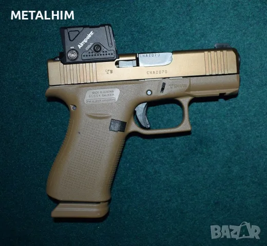 GLOCK 43x Coyote + AIMPOINT COA ГЛОК 9х19 Койот с бързомер, снимка 2 - Бойно оръжие - 55321955