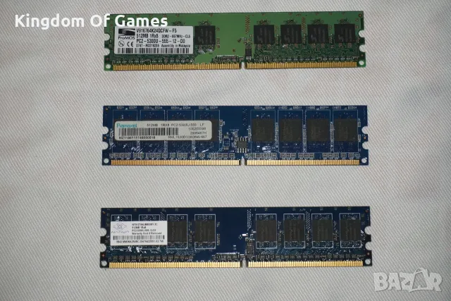 Лот от 28 броя RAM ПАМЕТ DDR2 512MB/DDR3 2GB/1GB Тествана и Работеща за Настолен Компютър, снимка 2 - RAM памет - 55501350