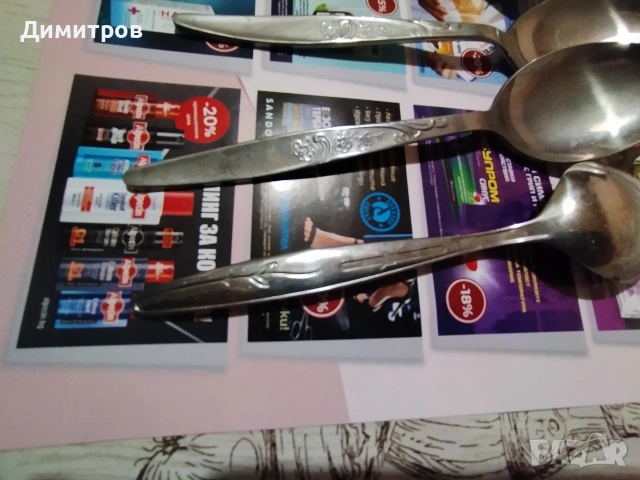 Лъжици, снимка 3 - Прибори за хранене, готвене и сервиране - 54386122