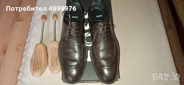 Тъмнокафяви Дерби/Dark Brown Derby Shoes/ Hugo Boss, снимка 4 - Официални обувки - 55428932