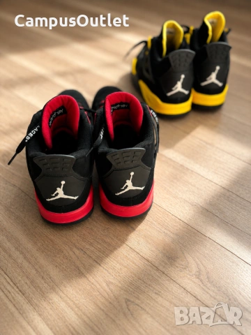 Jordan Retro 4 /Red And Yellow Thunder/45 номер/ПАКЕТНА ЦЕНА, снимка 4 - Маратонки - 54880980