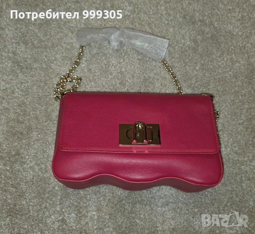 Оригинална дамска чанта Furla 1927 Rosso Vene – чисто нова, снимка 2 - Чанти - 54364459