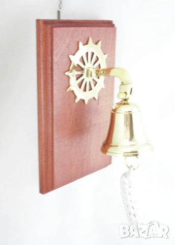 Камбана с котва от плътен месинг, полирана. , снимка 3 - Колекции - 54007687