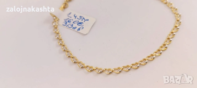 Нова-Златна гривна-1,45гр/14кр, снимка 3 - Гривни - 55144486