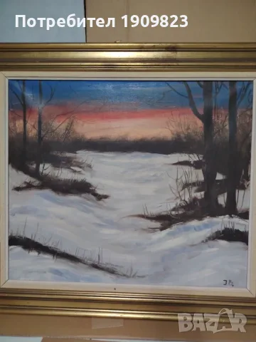 Стара маслена картина, снимка 2 - Картини - 55698794