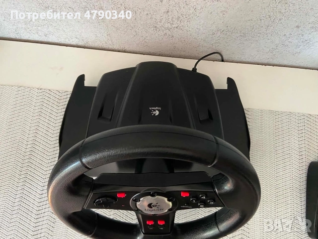 Волан С Педали Logitech Vibration PC, снимка 5 - Джойстици и геймпадове - 54988777