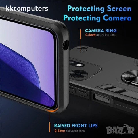 Калъф за Honor X6d 5G с Пръстен - PC+TPU, 0.5mm защита, Магнитен, 4 цвята, снимка 4 - Калъфи, кейсове - 54518839