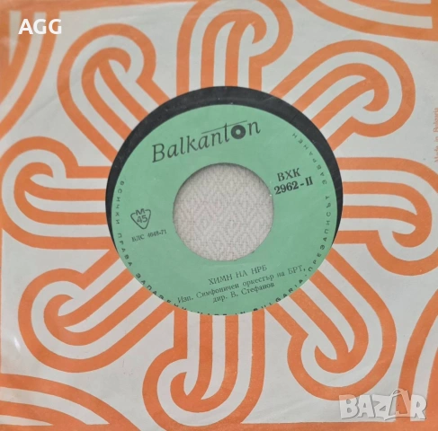 Грамофонна плоча – Химн на НРБ (Официално издание на Балкантон) 1972 г., снимка 2 - Грамофонни плочи - 54398490