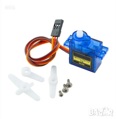 3 броя Серво мотор Tower Pro, SG90, 9g, 180*, син