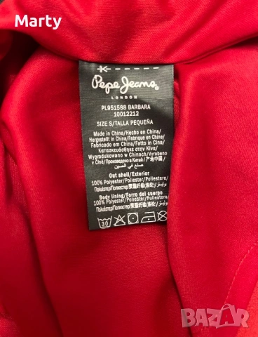 Червена рокля Pepe Jeans, снимка 2 - Рокли - 54718128