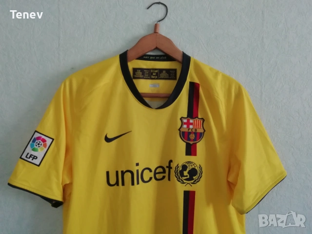 Barcelona Puyol Nike 2008-2009 оригинална жълта тениска фланелка Барселона Карлес Пуйол, снимка 5 - Тениски - 43849121
