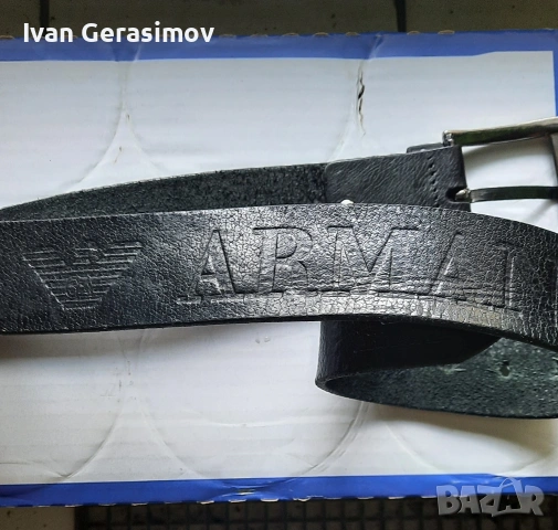 Колан на АRMANI от чиста кожа, снимка 2 - Колани - 54616530