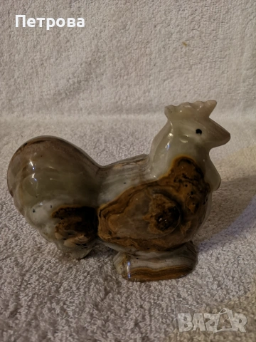 фигура на петел от оникс. , снимка 2 - Статуетки - 53964402