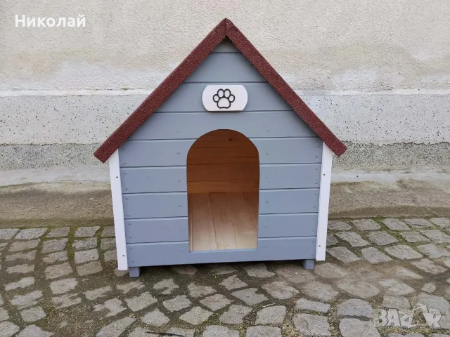Дървена къща за кучета , средни и големи породи кучета , къща куче от дърво, кученца, снимка 5 - За кучета - 48814872