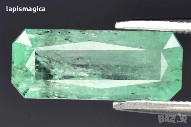 Естествен зелен смарагд от Нигерия 2.97ct 13.8x5.5мм октагон шлифовка