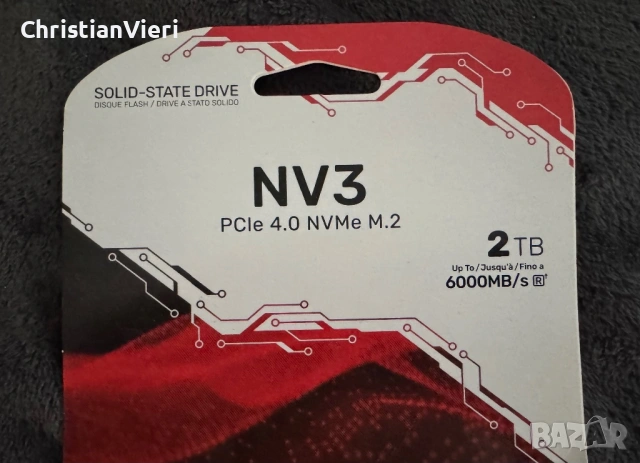 2TB Kingston NV3 M.2 2280 PCIe 4.0 NVMe SSD | SNV3S/2000G + алуминиев охладител, снимка 5 - Твърди дискове - 54412768
