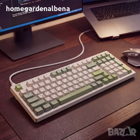 Механична геймърска клавиатура K300 RGB USB – ергономична, подсветка, снимка 2 - Клавиатури и мишки - 54048485