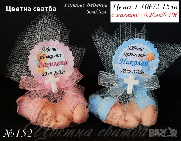 Подаръци за кръщене, Подаръци за гости бебе, Подаръци за гости за кръщене