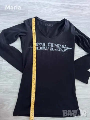 Дамска блуза Guess Los Angeles с дълъг ръкав черна, снимка 4 - Блузи с дълъг ръкав и пуловери - 55479386