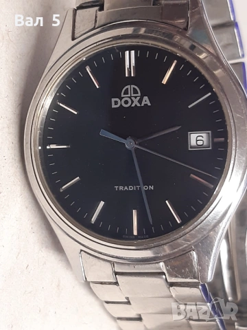 Мъжки часовник DOXA TRADITION - запазен , работи , с кутия, снимка 2 - Мъжки - 54855056