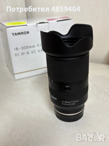 Tamron 18-300mm f/3.5-6.3 DI III-A VC VXD - Sony E със филтър Tamron UV Filter 67mm , снимка 5 - Обективи и филтри - 54942432