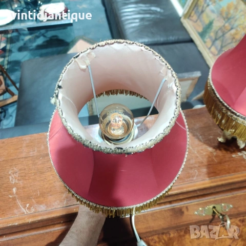 Винтидж настолни лампи, напомнящи модела Fenton & Fenton Florence 2 броя, снимка 3 - Настолни лампи - 54159946
