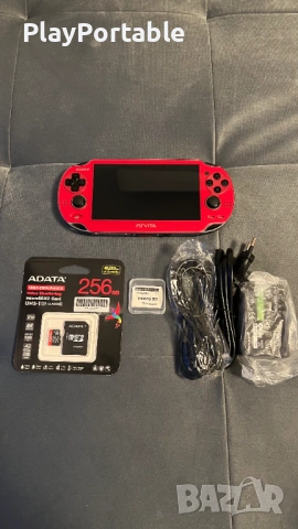 Modded PS Vita PCH-1100 Cosmic Red 128GB/256GB 150+/250+ games, снимка 2 - PlayStation конзоли - 54193540