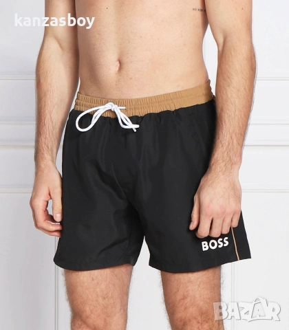 BOSS Grey Starfish Quick Dry Swim Shorts - мъжки плувни шорти М