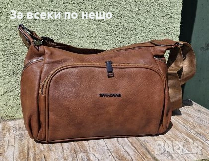 SAN MORRIS Дамска Кафява Кожена Чанта malkite-29378