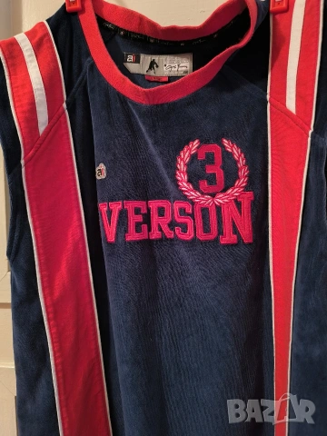 винтидж фланелка reebok на амер играч. allen Iverson баскетбол размер L