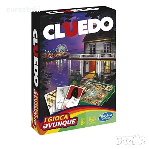 Hasbro Gaming B0999100 Настолна игра за пътуване Cluedo “Kompakt”