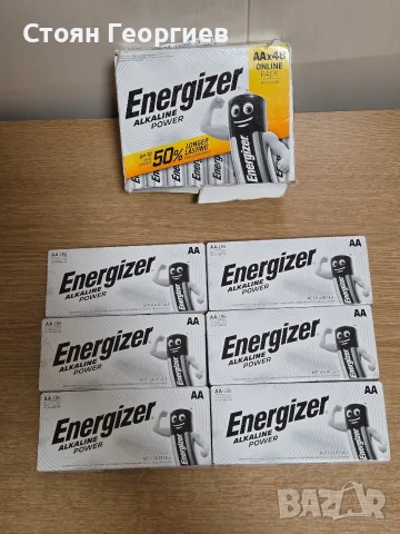 48 броя алкална батерия Energizer Alkaline Power, размер AA (LR6) с напрежение 1.5V.