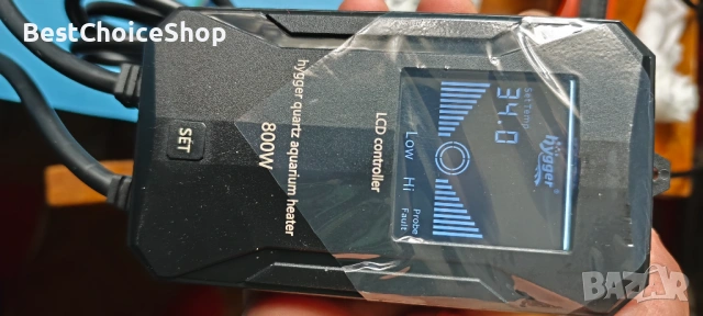 Нагревател hygger за аквариум 800W с регулируема температура и цифров LCD контролер – За 490-980L, снимка 3 - Оборудване за аквариуми - 54180089