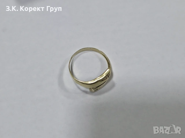 Дамски златен пръстен 14К 585 / 1,27 гр., снимка 5 - Пръстени - 54384546